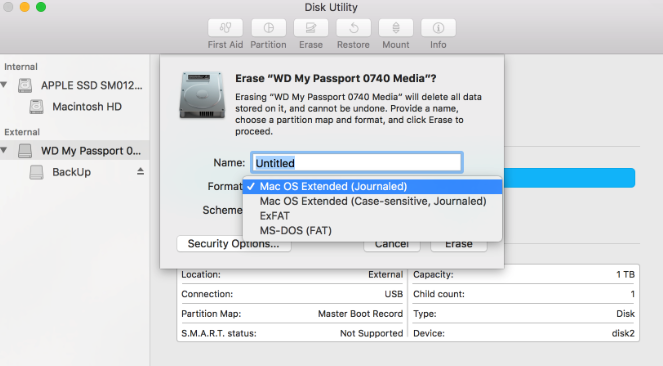 make wd hard disk work for both mac and windows
